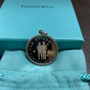 Tiffany & Co sterling silver Gemini pendant/charm.